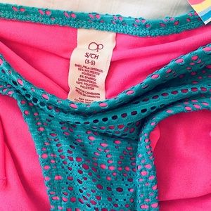 OP Swim Nwt Op Teal Crotchet Hot Pink Bikini Bottom S Poshmark